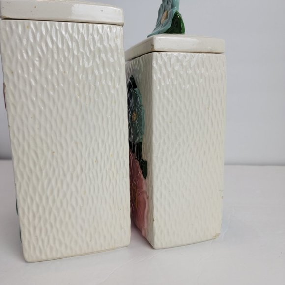 Handmade Floral Containers Ceramic Textured 90's - Picture 4 of 16